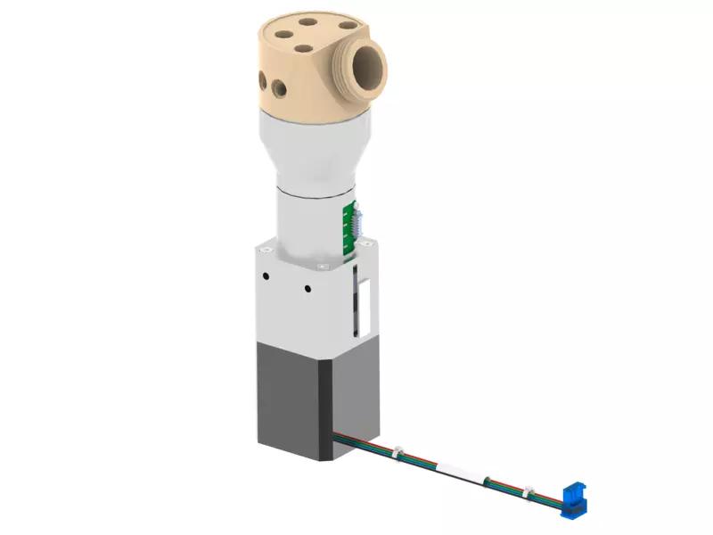 Rotary shear valve, 4 port, 3 position